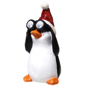 Pinguin mit Solar-Fernglas